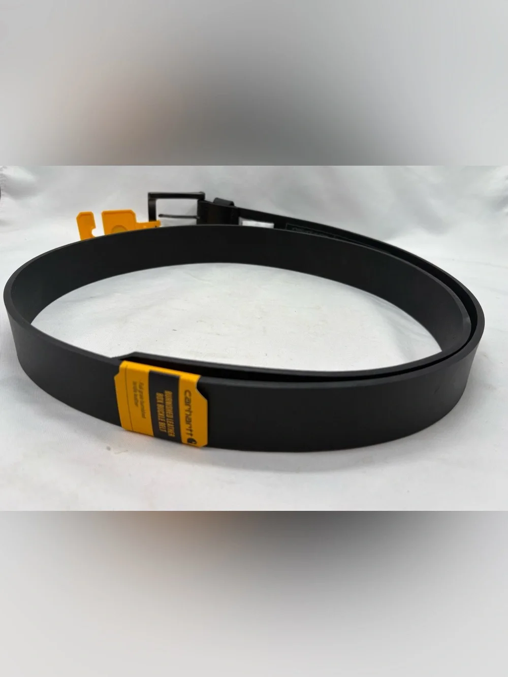 Carhartt Men's Burnished Saddle Leather Box Buckle Size 52 Black NEW